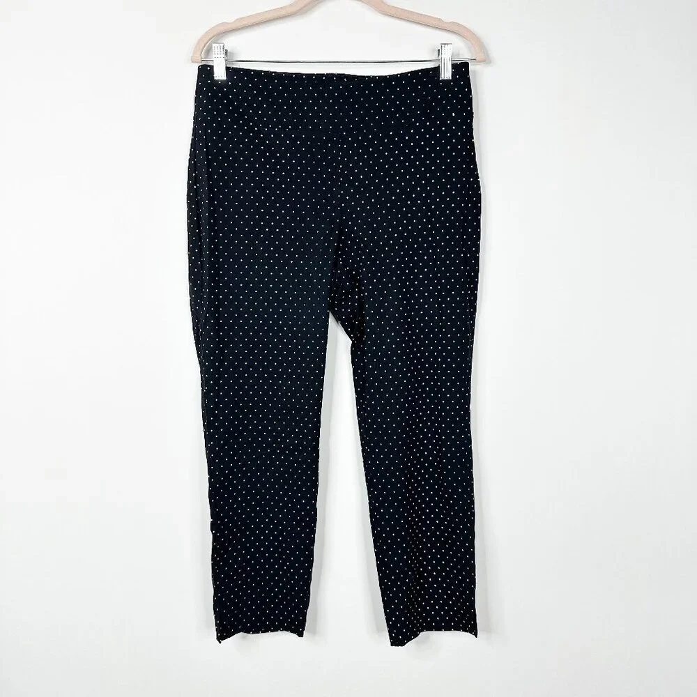 2/$30 White House Black Market Polka Dot Crop Pants High Rise 10 #A0019